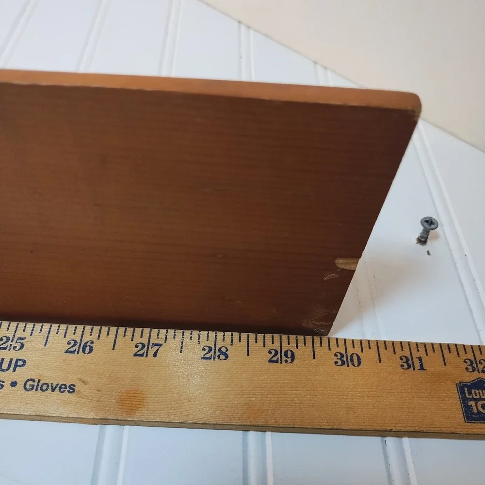 Solid Wood Wall Shelf With 3 Hooks 30